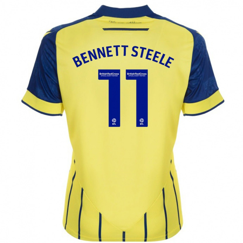 Danxen Heren Lizzie Bennett-Steele #11 Geel Blauw Uitshirt Uittenue 2024/25 T-Shirt