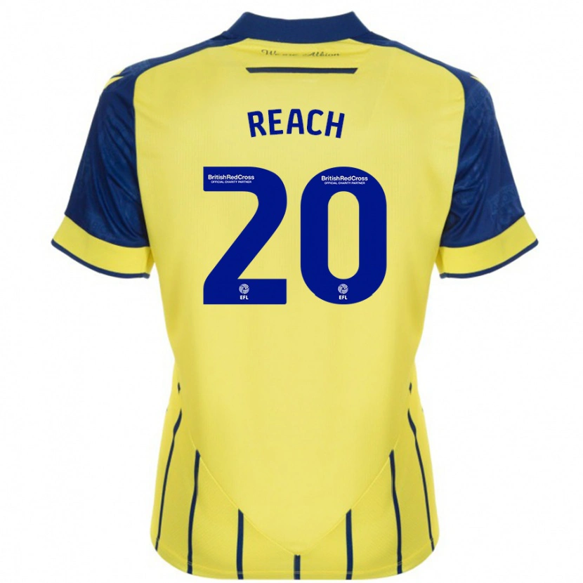 Danxen Heren Adam Reach #20 Geel Blauw Uitshirt Uittenue 2024/25 T-Shirt