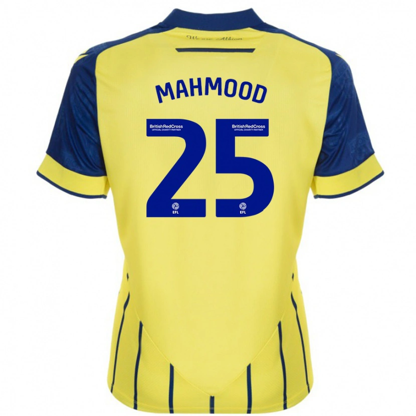 Danxen Heren Mahmood #25 Geel Blauw Uitshirt Uittenue 2024/25 T-Shirt