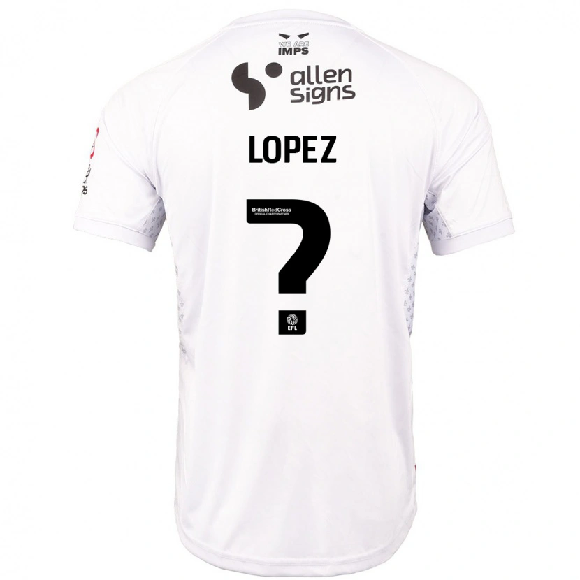 Danxen Heren Jersey Lopez #0 Rood Wit Uitshirt Uittenue 2024/25 T-Shirt