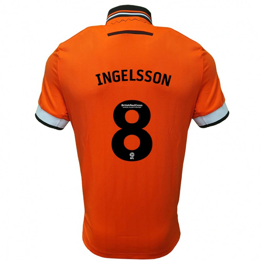 Danxen Heren Svante Ingelsson #8 Oranje Wit Uitshirt Uittenue 2024/25 T-Shirt