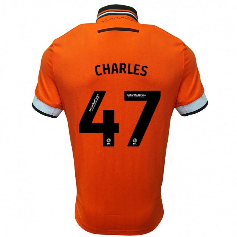 Danxen Heren Pierce Charles #47 Oranje Wit Uitshirt Uittenue 2024/25 T-Shirt