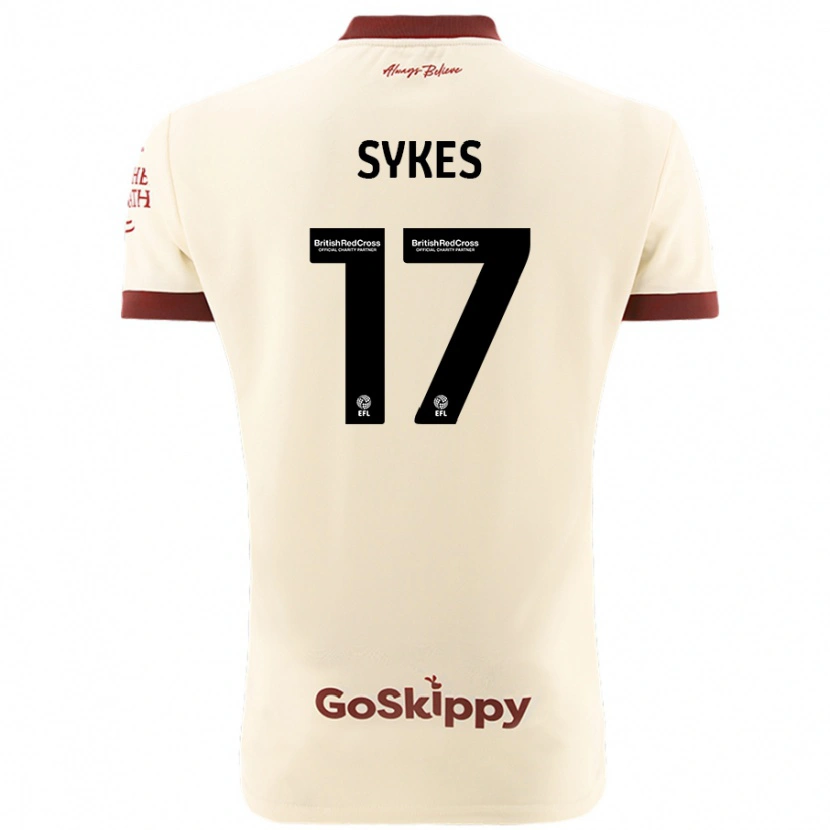 Danxen Heren Mark Sykes #17 Crèmewit Uitshirt Uittenue 2024/25 T-Shirt