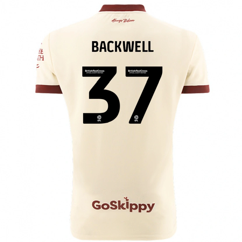 Danxen Heren Tommy Backwell #37 Crèmewit Uitshirt Uittenue 2024/25 T-Shirt