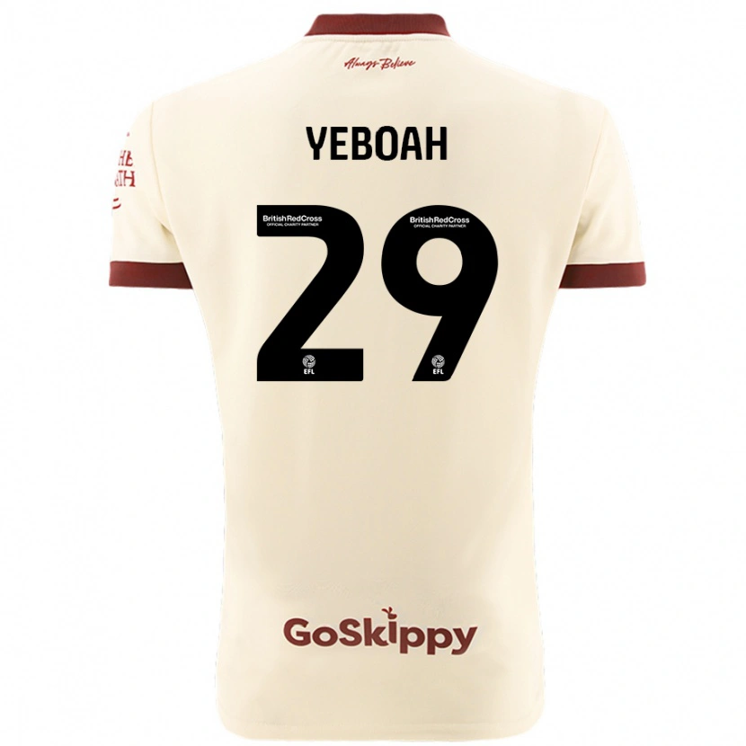 Danxen Heren Ephraim Yeboah #29 Crèmewit Uitshirt Uittenue 2024/25 T-Shirt