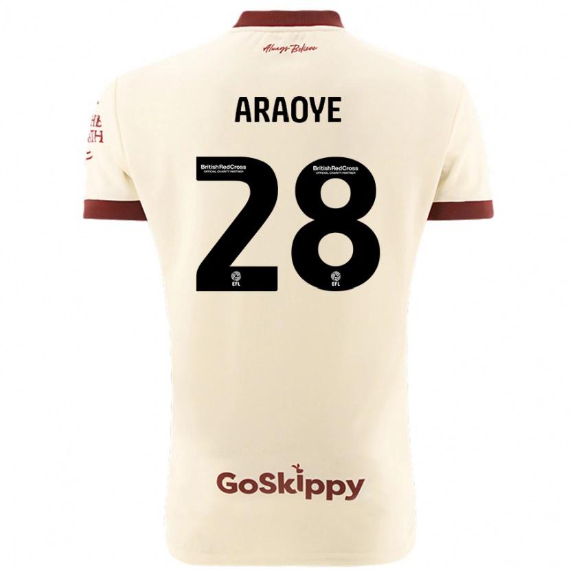 Danxen Heren Raphael Araoye #28 Crèmewit Uitshirt Uittenue 2024/25 T-Shirt