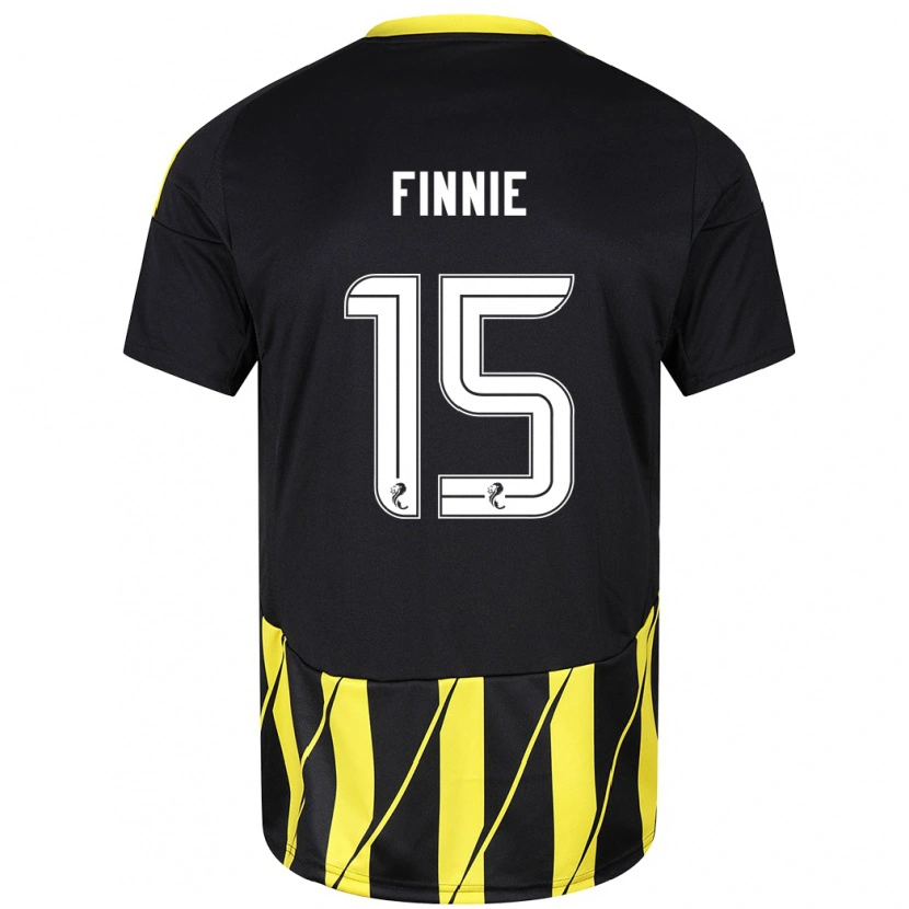 Danxen Heren Maddison Finnie #15 Zwart Geel Uitshirt Uittenue 2024/25 T-Shirt