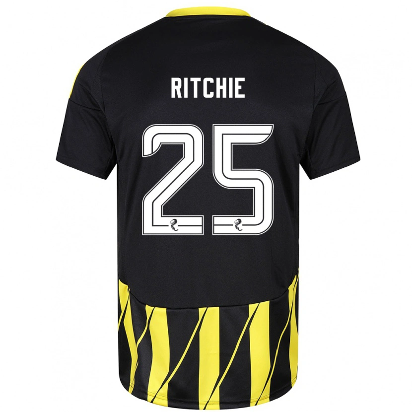 Danxen Heren Tom Ritchie #25 Zwart Geel Uitshirt Uittenue 2024/25 T-Shirt