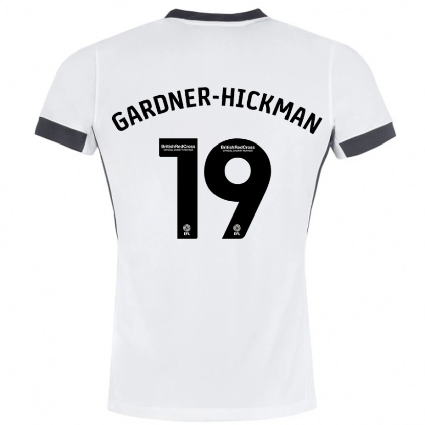 Danxen Heren Taylor Gardner-Hickman #19 Wit Zwart Uitshirt Uittenue 2024/25 T-Shirt