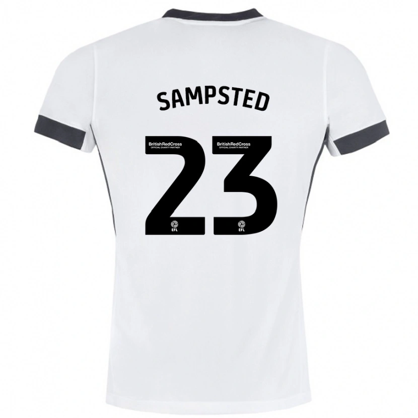 Danxen Heren Alfons Sampsted #23 Wit Zwart Uitshirt Uittenue 2024/25 T-Shirt