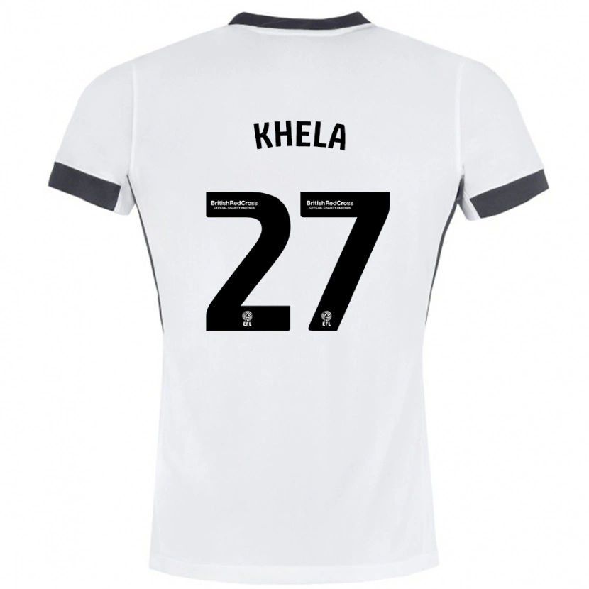 Danxen Heren Brandon Khela #27 Wit Zwart Uitshirt Uittenue 2024/25 T-Shirt