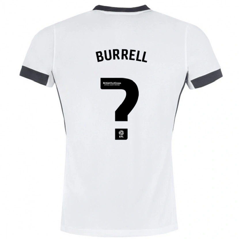 Danxen Heren Will Burrell #0 Wit Zwart Uitshirt Uittenue 2024/25 T-Shirt