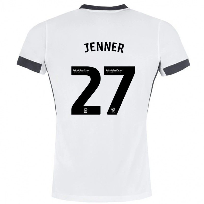 Danxen Heren Abbi Jenner #27 Wit Zwart Uitshirt Uittenue 2024/25 T-Shirt