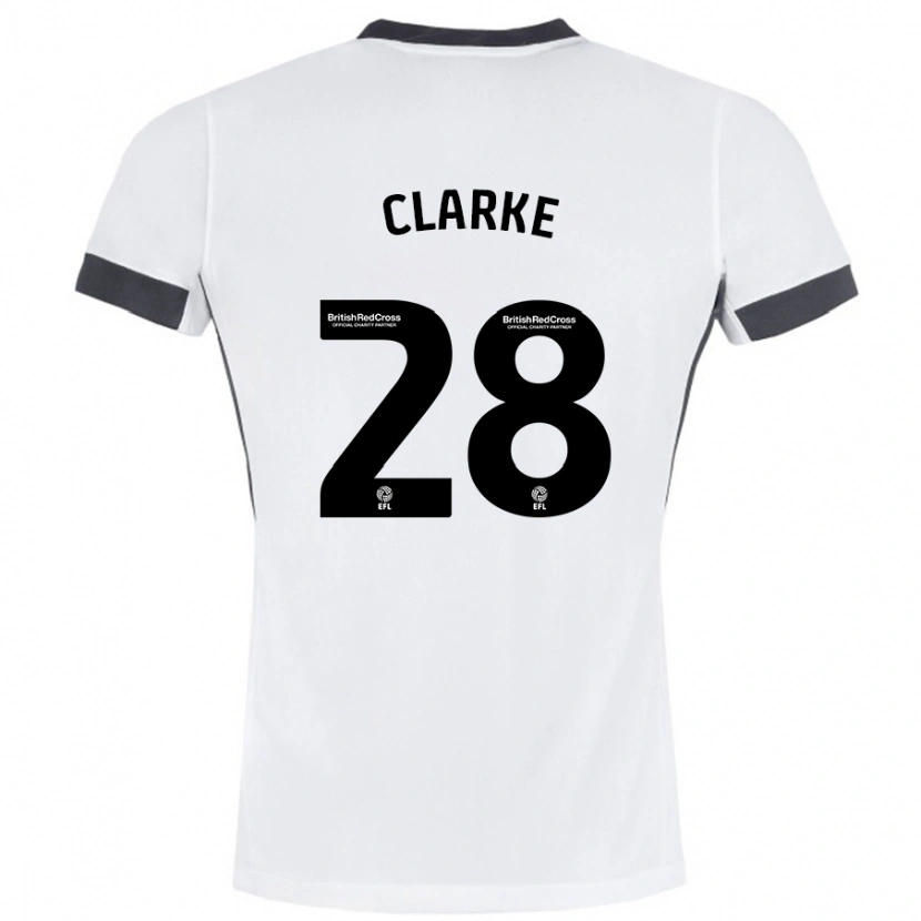 Danxen Heren Charlotte Clarke #28 Wit Zwart Uitshirt Uittenue 2024/25 T-Shirt