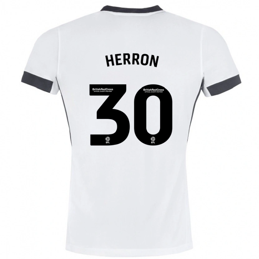 Danxen Heren Neve Herron #30 Wit Zwart Uitshirt Uittenue 2024/25 T-Shirt