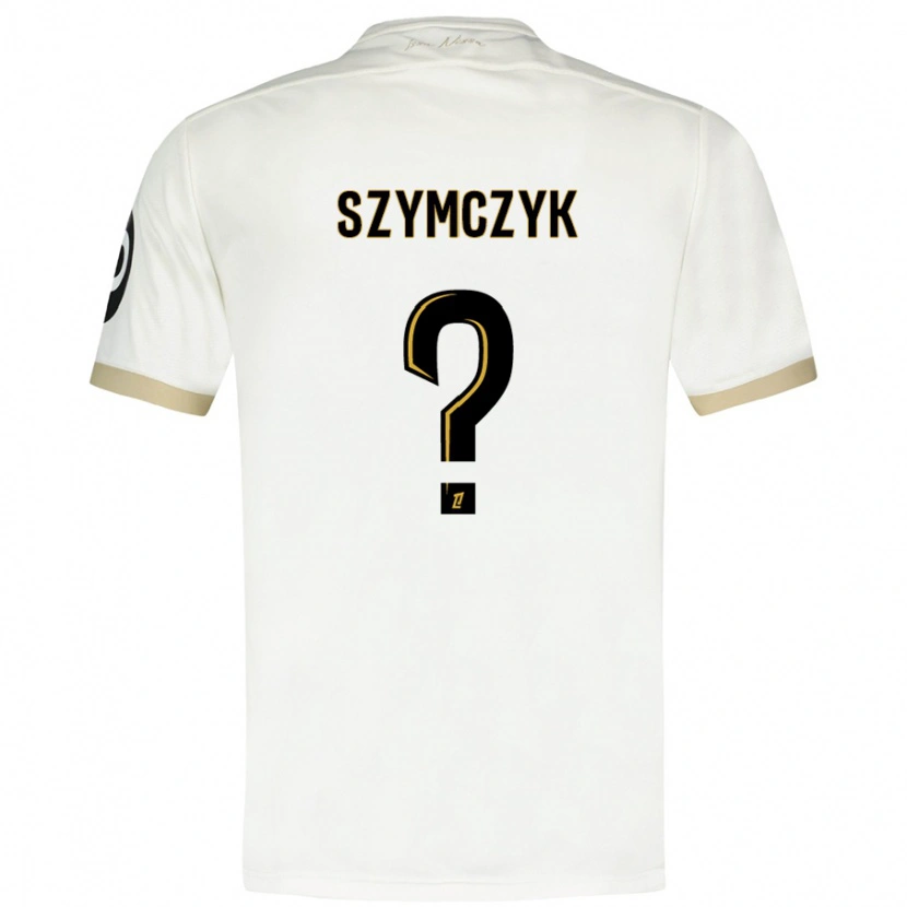 Danxen Heren Kacper Szymczyk #0 Wit Goud Uitshirt Uittenue 2024/25 T-Shirt