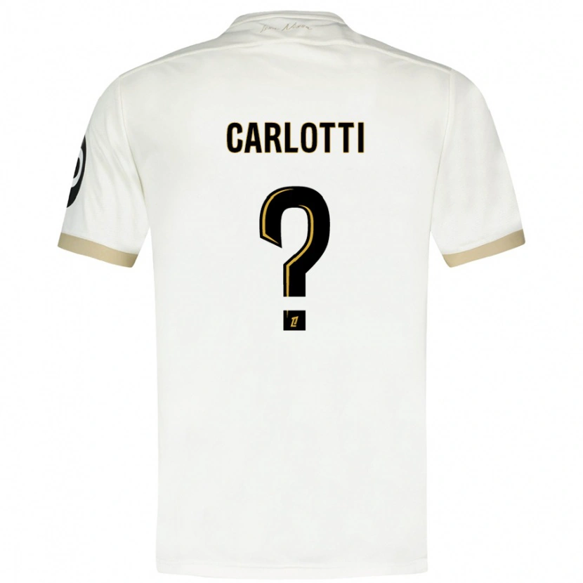 Danxen Heren Mathis Carlotti #0 Wit Goud Uitshirt Uittenue 2024/25 T-Shirt