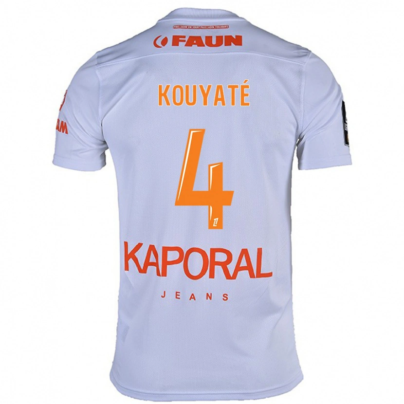 Danxen Heren Kiki Kouyaté #4 Wit Uitshirt Uittenue 2024/25 T-Shirt