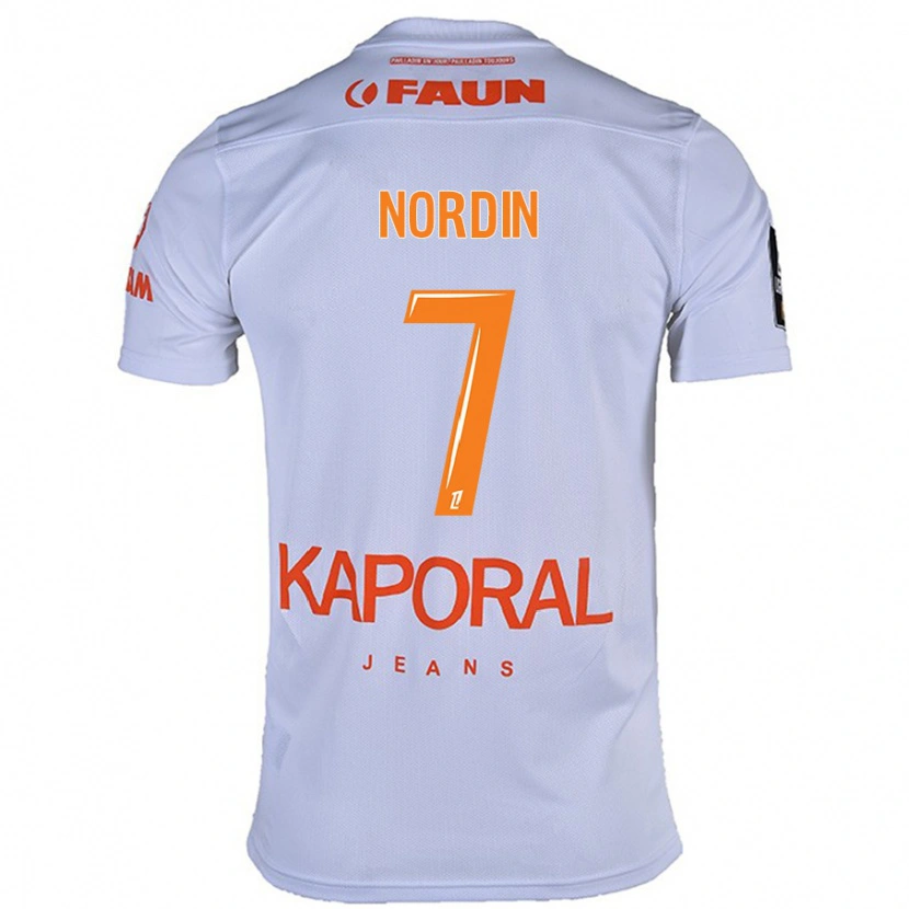 Danxen Heren Arnaud Nordin #7 Wit Uitshirt Uittenue 2024/25 T-Shirt