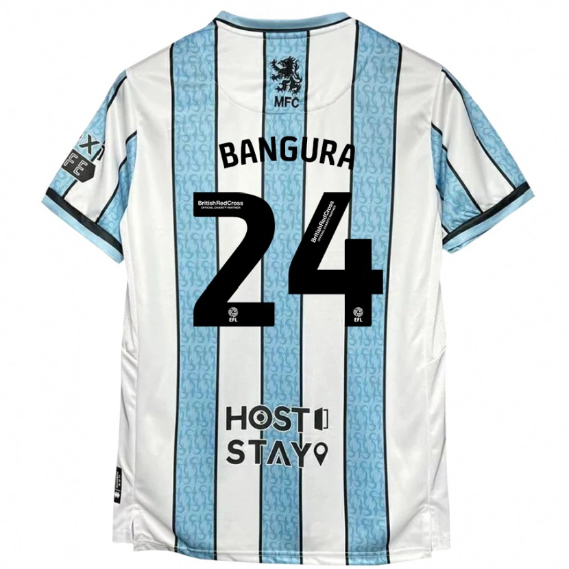 Danxen Heren Alex Bangura #24 Witblauw Uitshirt Uittenue 2024/25 T-Shirt