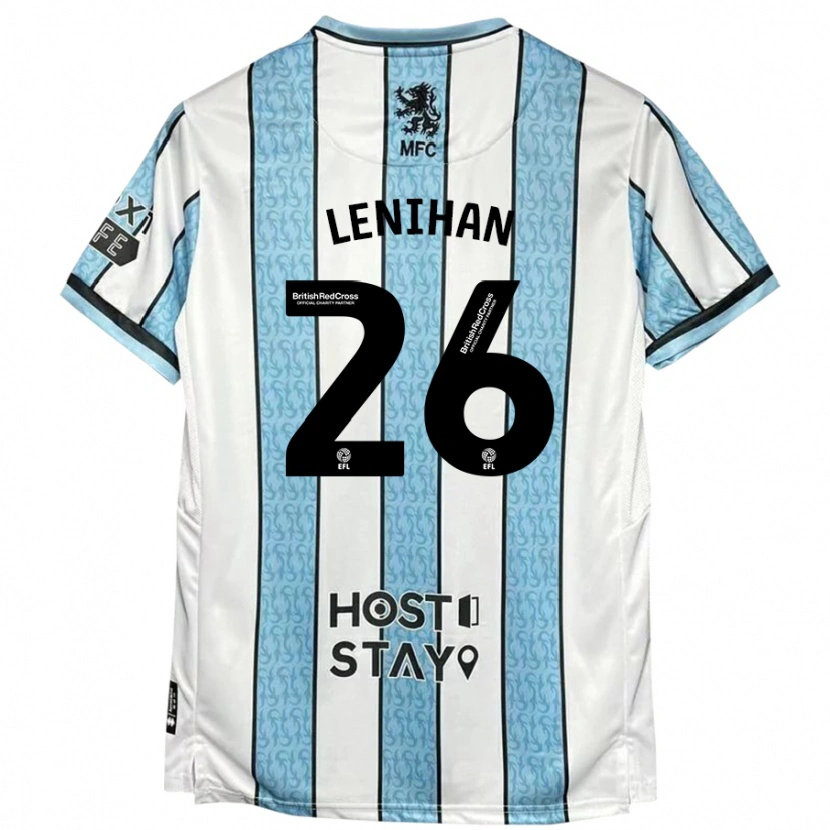 Danxen Heren Darragh Lenihan #26 Witblauw Uitshirt Uittenue 2024/25 T-Shirt