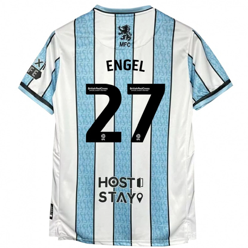 Danxen Heren Lukas Engel #27 Witblauw Uitshirt Uittenue 2024/25 T-Shirt