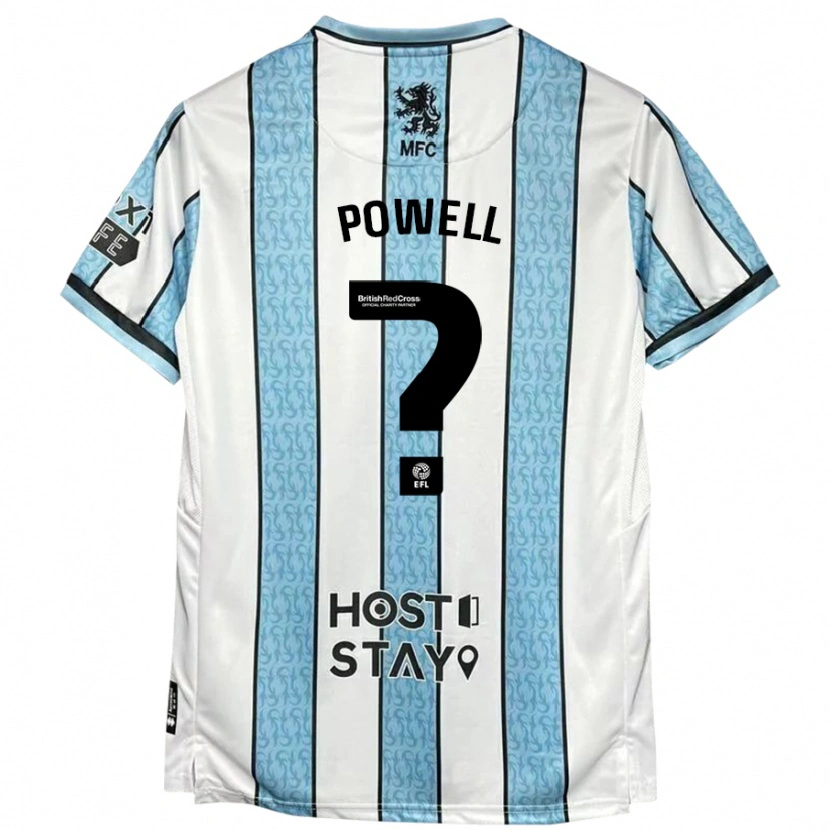 Danxen Heren Rio Patterson-Powell #0 Witblauw Uitshirt Uittenue 2024/25 T-Shirt