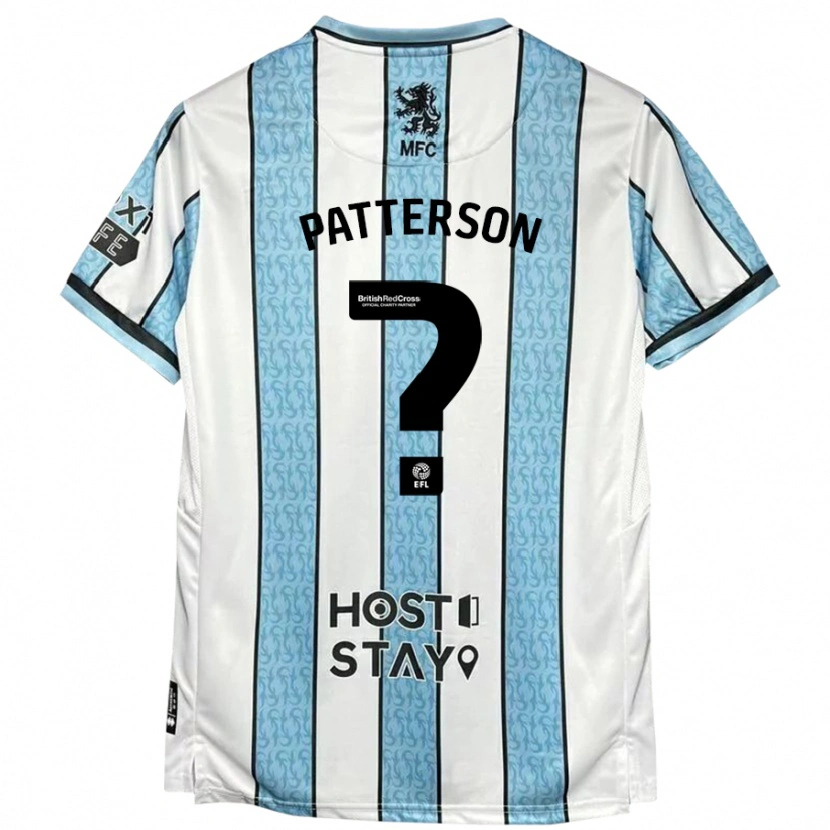 Danxen Heren Jack Patterson #0 Witblauw Uitshirt Uittenue 2024/25 T-Shirt