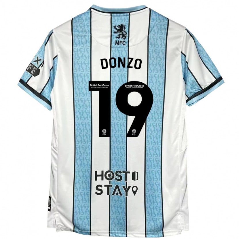 Danxen Heren Jolie Donzo #19 Witblauw Uitshirt Uittenue 2024/25 T-Shirt