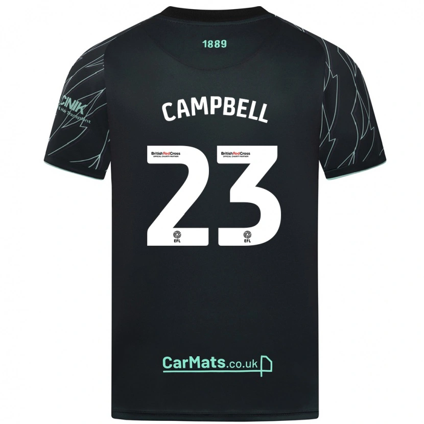 Danxen Heren Tyrese Campbell #23 Zwart Groen Uitshirt Uittenue 2024/25 T-Shirt