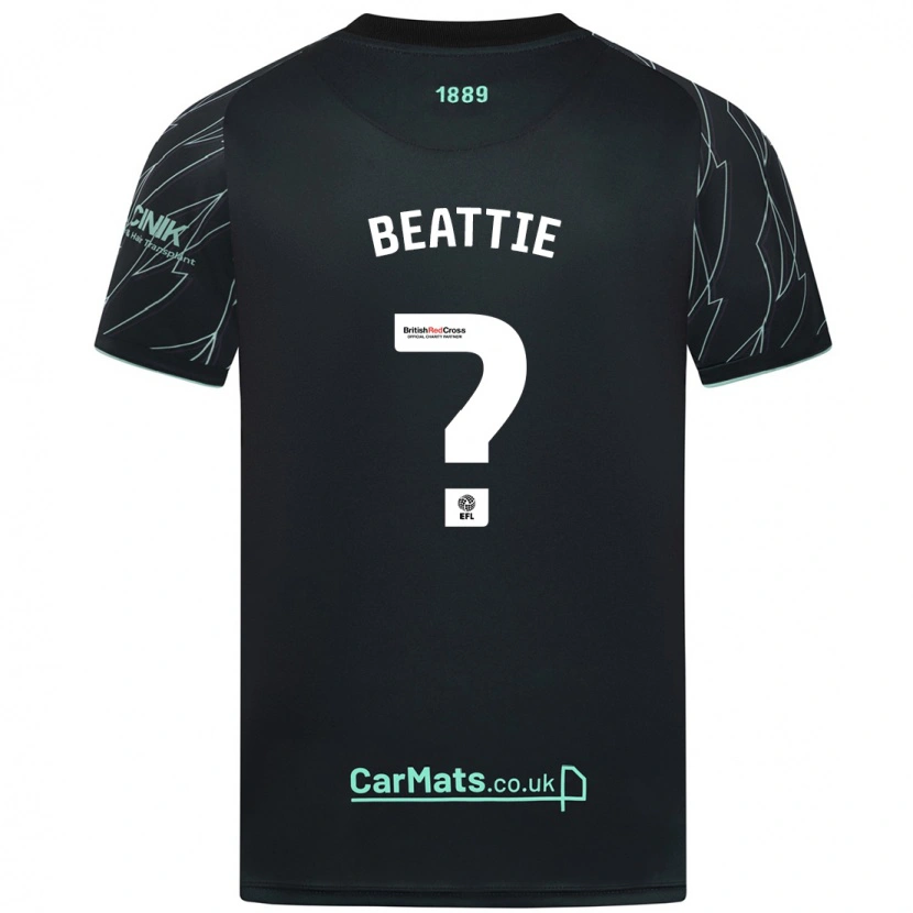 Danxen Heren Jevan Beattie #0 Zwart Groen Uitshirt Uittenue 2024/25 T-Shirt