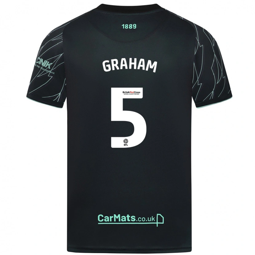 Danxen Heren Molly Graham #5 Zwart Groen Uitshirt Uittenue 2024/25 T-Shirt