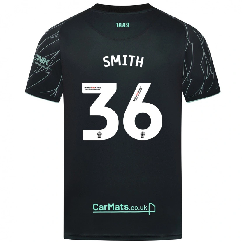 Danxen Heren Joshua Smith #36 Zwart Groen Uitshirt Uittenue 2024/25 T-Shirt