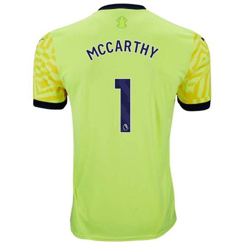 Danxen Heren Alex Mccarthy #1 Geel Uitshirt Uittenue 2024/25 T-Shirt