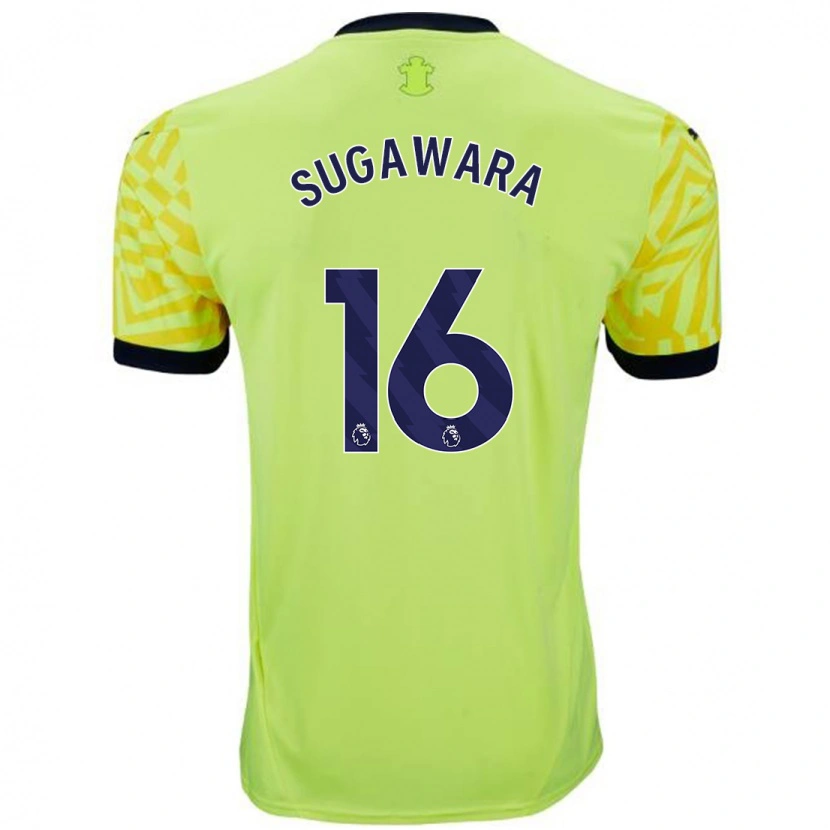 Danxen Heren Yukinari Sugawara #16 Geel Uitshirt Uittenue 2024/25 T-Shirt