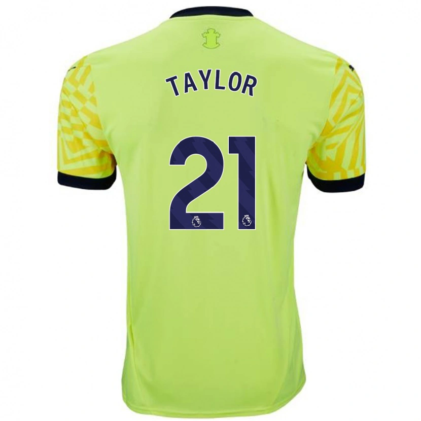 Danxen Heren Charlie Taylor #21 Geel Uitshirt Uittenue 2024/25 T-Shirt