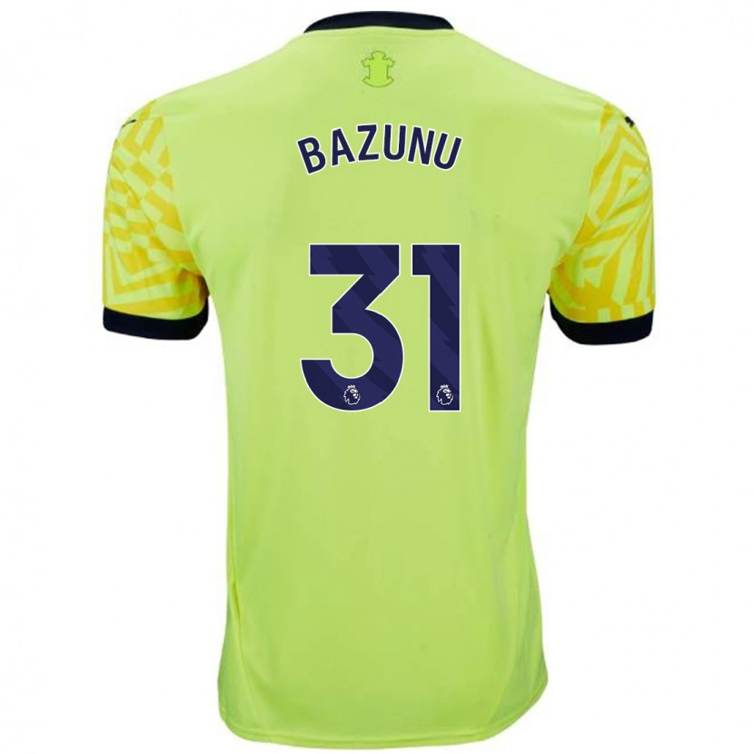 Danxen Heren Gavin Bazunu #31 Geel Uitshirt Uittenue 2024/25 T-Shirt