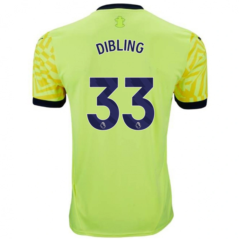 Danxen Heren Tyler Dibling #33 Geel Uitshirt Uittenue 2024/25 T-Shirt