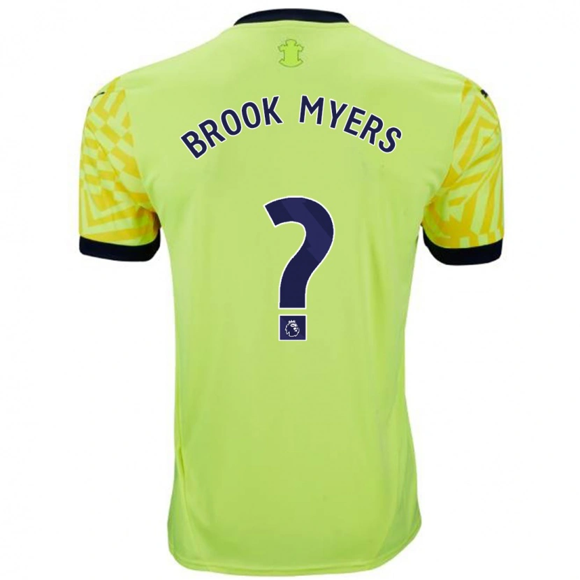 Danxen Heren Brook Myers #0 Geel Uitshirt Uittenue 2024/25 T-Shirt