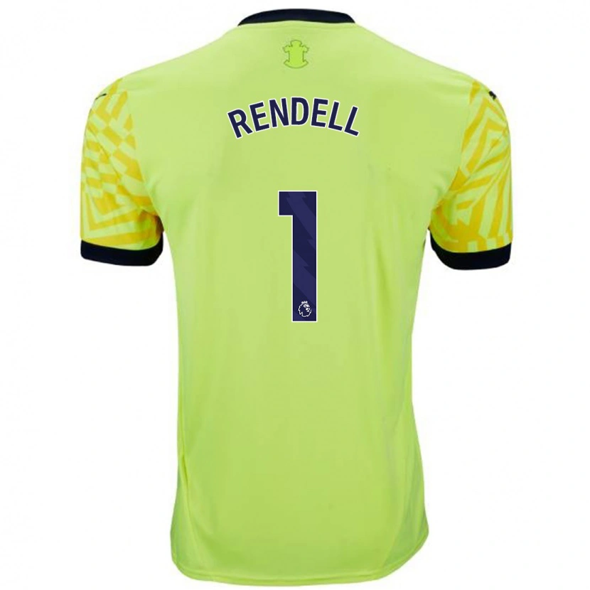 Danxen Heren Kayla Rendell #1 Geel Uitshirt Uittenue 2024/25 T-Shirt