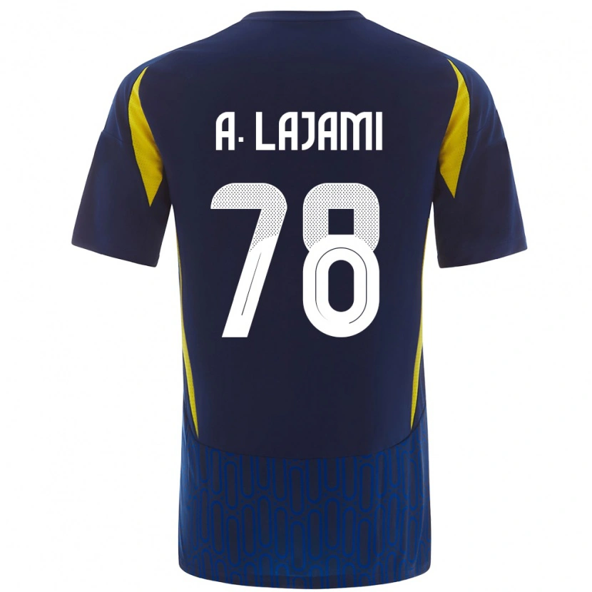 Danxen Heren Ali Lajami #78 Blauw Geel Uitshirt Uittenue 2024/25 T-Shirt