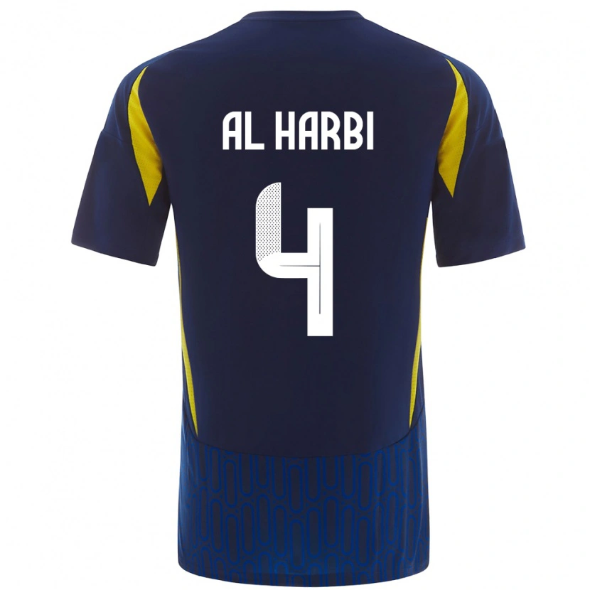 Danxen Heren Fay Al-Harbi #4 Blauw Geel Uitshirt Uittenue 2024/25 T-Shirt