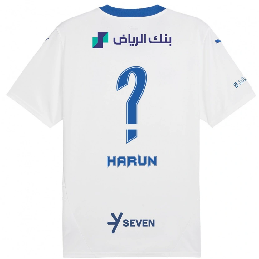 Danxen Heren Saud Harun #0 Wit Blauw Uitshirt Uittenue 2024/25 T-Shirt