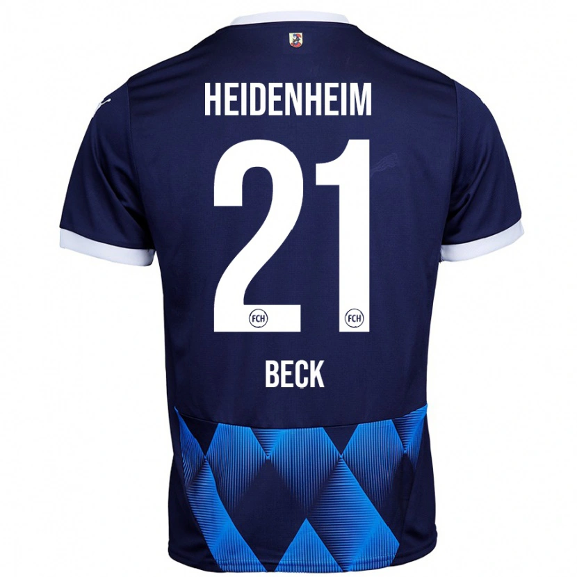 Danxen Heren Adrian Beck #21 Donker Marineblauw Uitshirt Uittenue 2024/25 T-Shirt