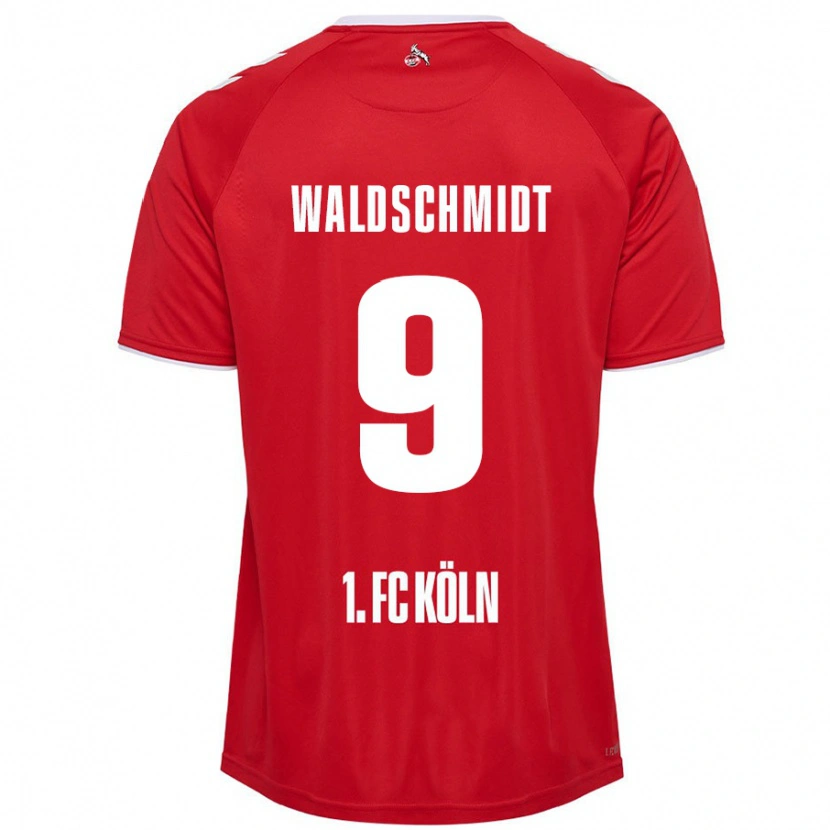 Danxen Heren Luca Waldschmidt #9 Rood Wit Uitshirt Uittenue 2024/25 T-Shirt