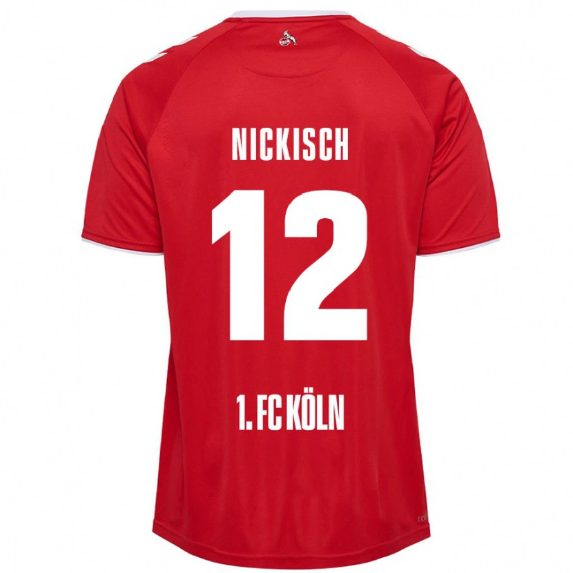 Danxen Heren Jonas Nickisch #12 Rood Wit Uitshirt Uittenue 2024/25 T-Shirt