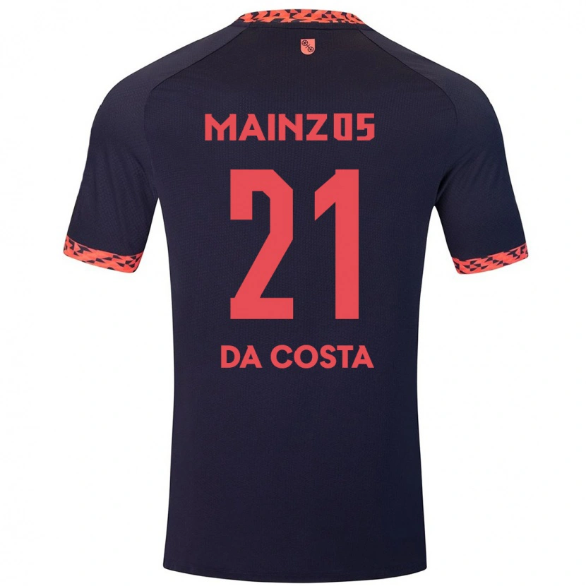 Danxen Heren Danny Da Costa #21 Blauw Koraalrood Uitshirt Uittenue 2024/25 T-Shirt