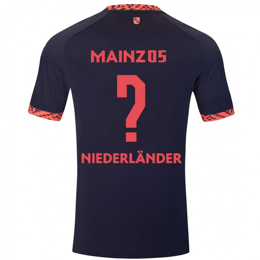 Danxen Heren Lennart Niederländer #0 Blauw Koraalrood Uitshirt Uittenue 2024/25 T-Shirt