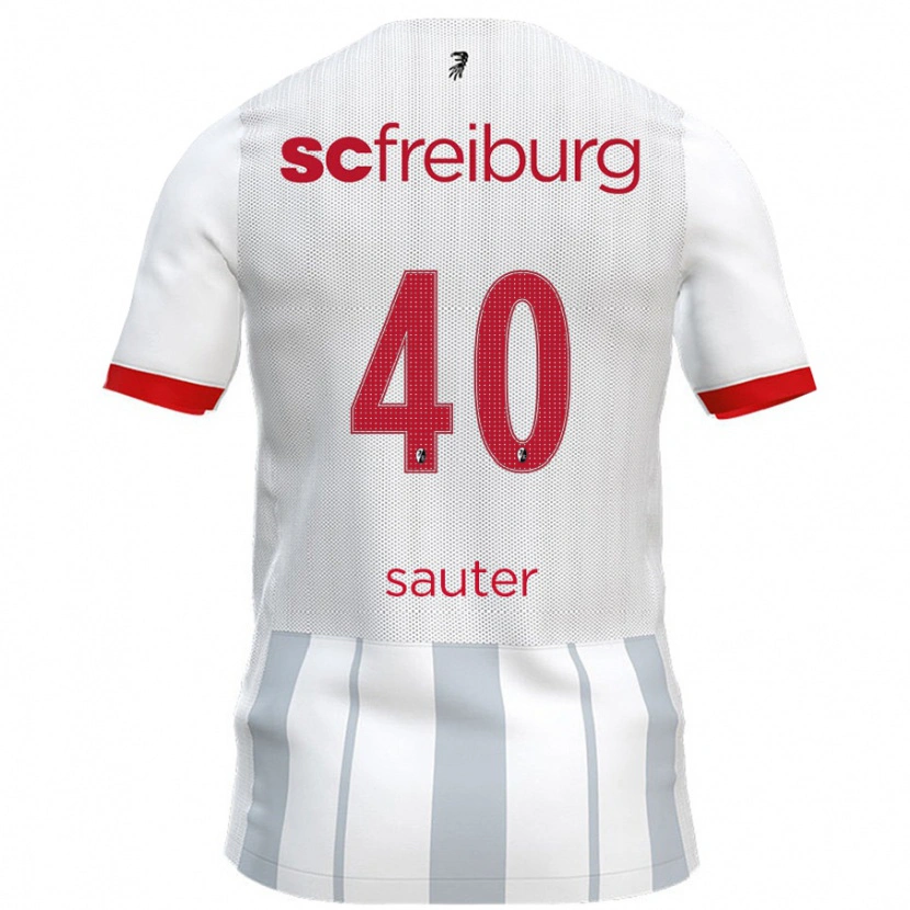 Danxen Heren Niklas Sauter #40 Wit Grijs Uitshirt Uittenue 2024/25 T-Shirt