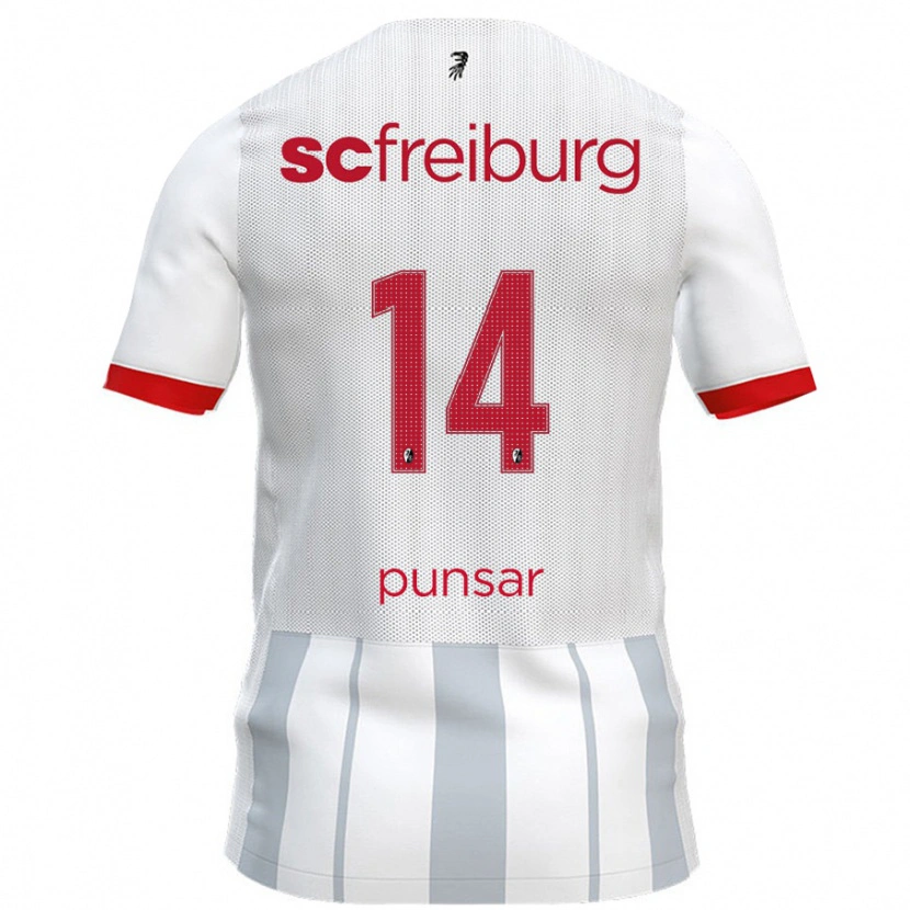 Danxen Heren Milla Punsar #14 Wit Grijs Uitshirt Uittenue 2024/25 T-Shirt